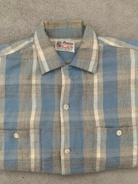 Vintage Button-Down Long Sleeve. Puritan Imported Purella. Medium.
